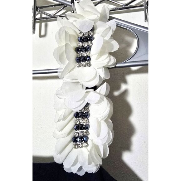 Alexia Admor Maxi Dress 6 Blue Rhinestone High-Low Resort Coastal Vacation Femme - Picture 10 of 15